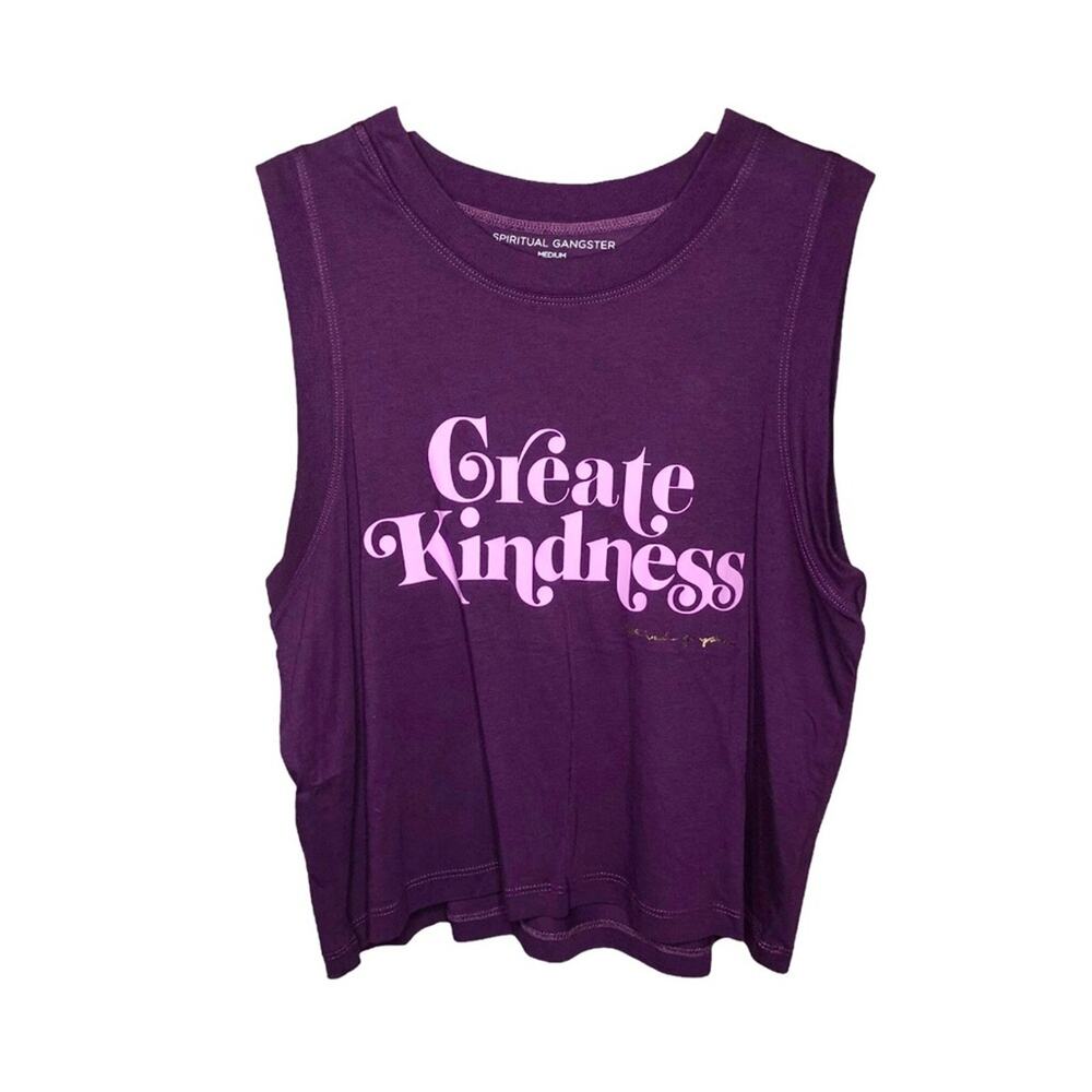 Spiritual Gangster Kindness Box Crop Create Kindness Tank Size XS